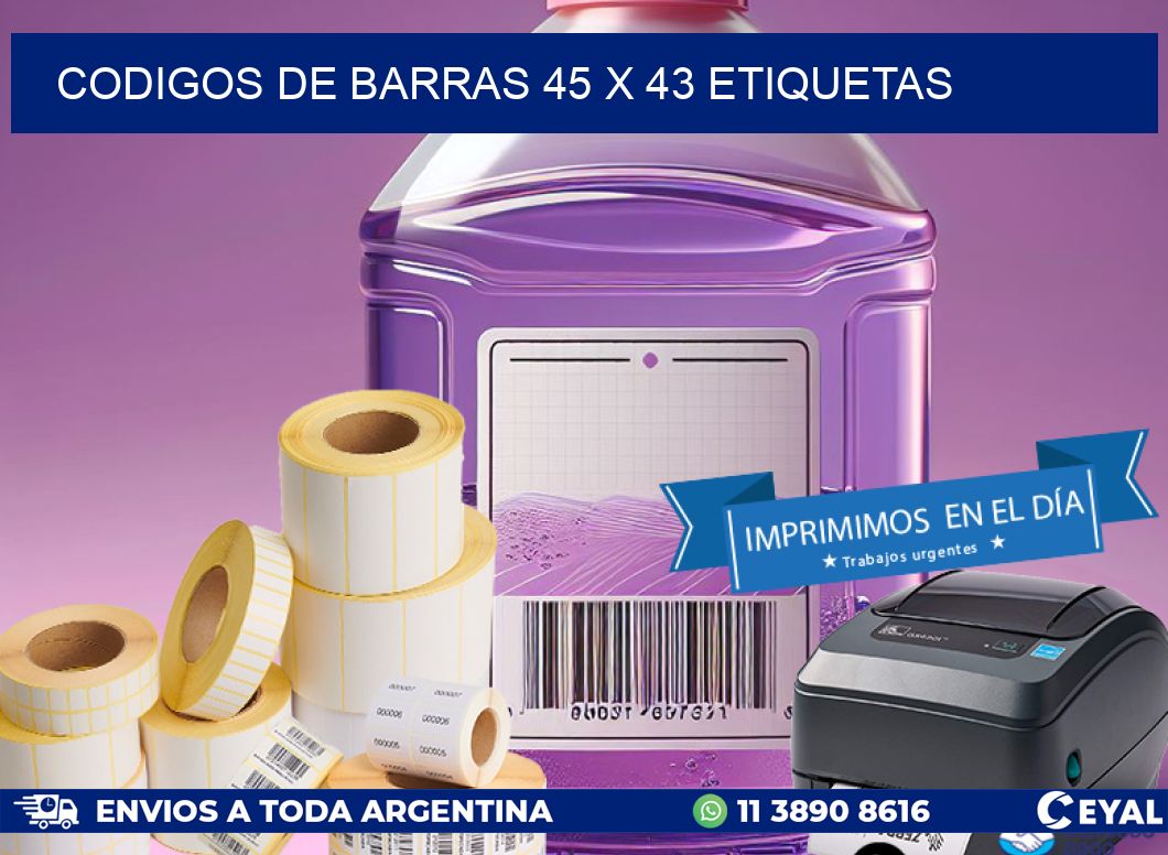 codigos de barras 45 x 43 etiquetas