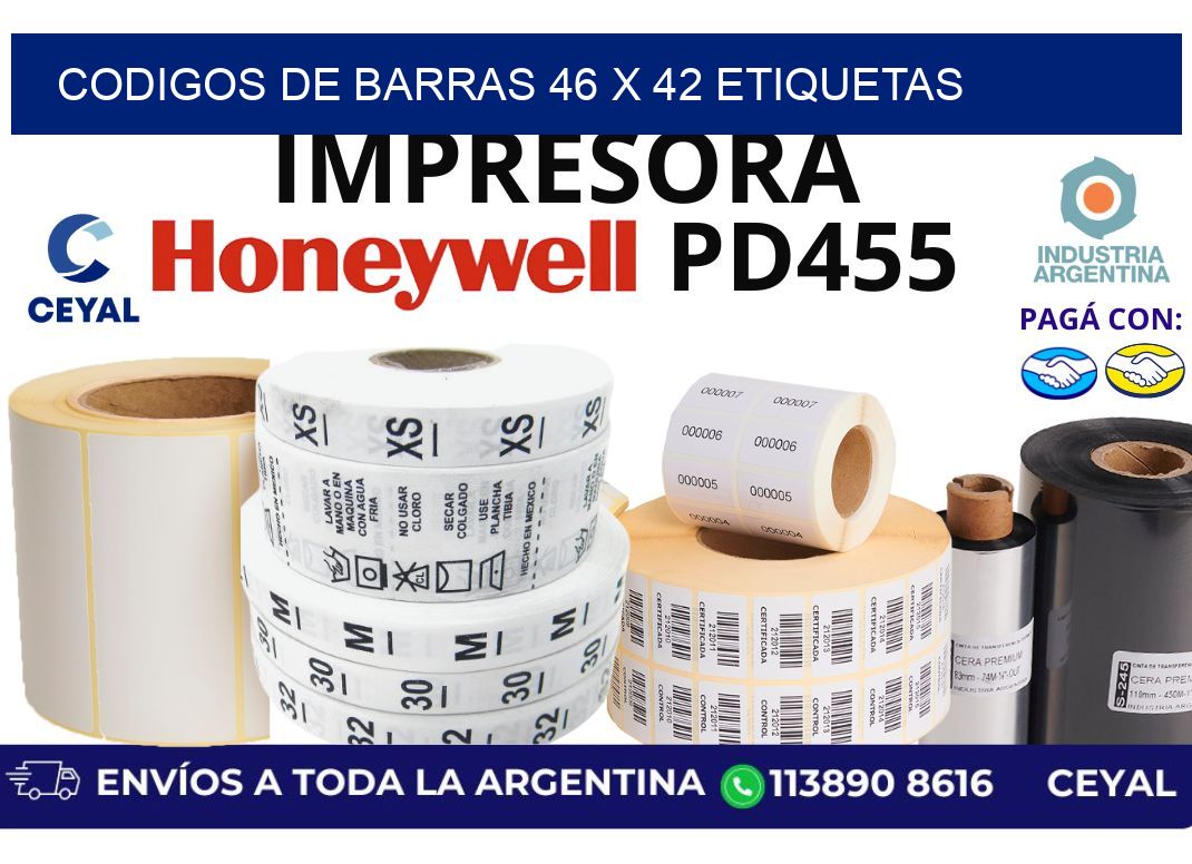 codigos de barras 46 x 42 etiquetas
