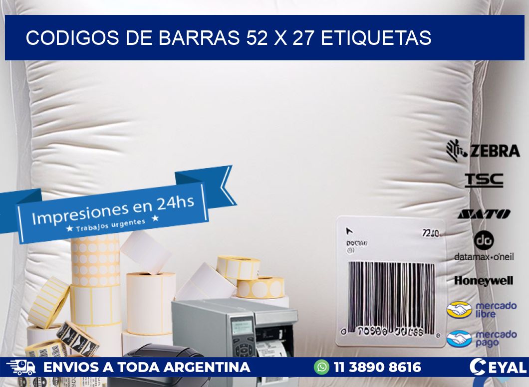 codigos de barras 52 x 27 etiquetas