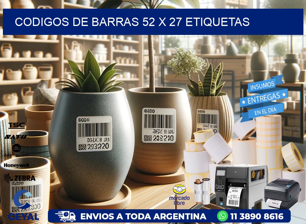 codigos de barras 52 x 27 etiquetas