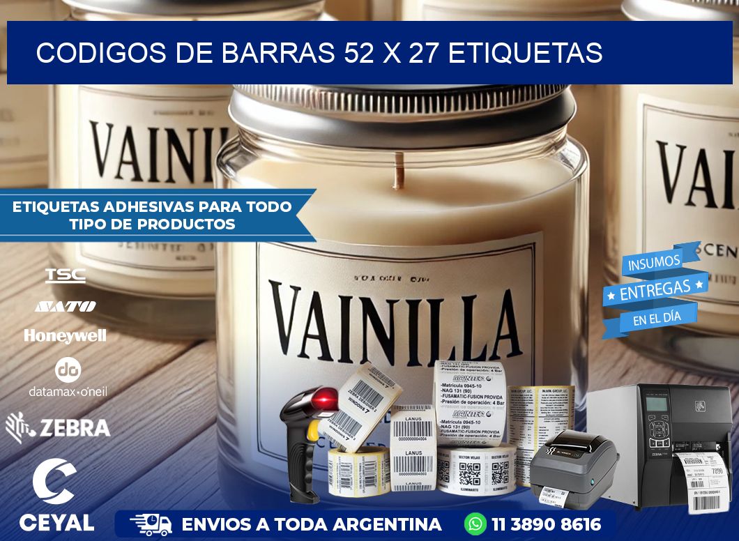 codigos de barras 52 x 27 etiquetas