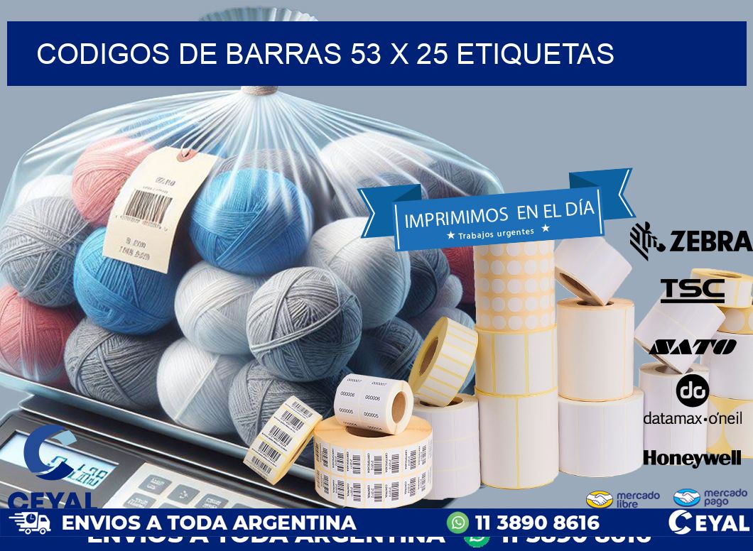 codigos de barras 53 x 25 etiquetas