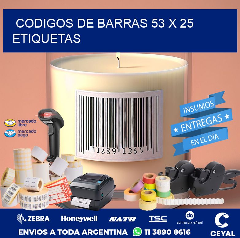 codigos de barras 53 x 25 etiquetas