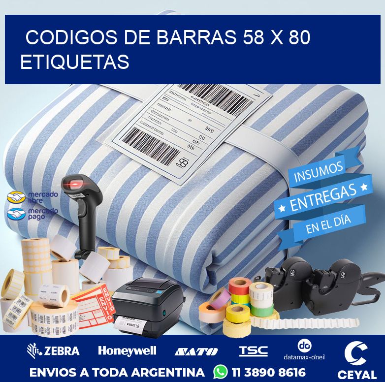 codigos de barras 58 x 80 etiquetas
