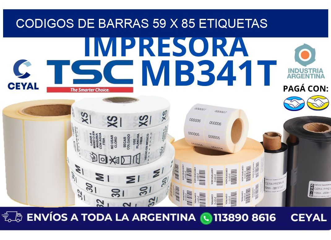 codigos de barras 59 x 85 etiquetas