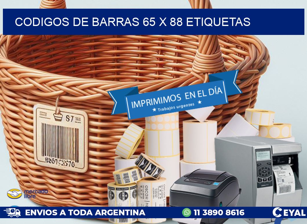 codigos de barras 65 x 88 etiquetas