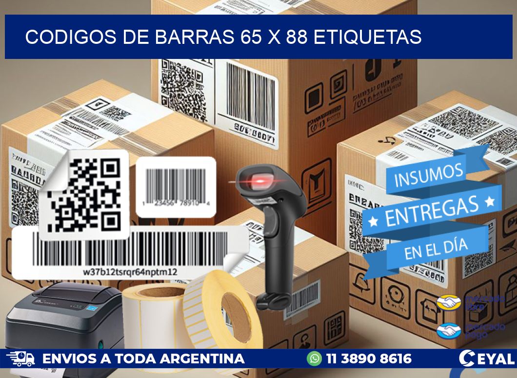 codigos de barras 65 x 88 etiquetas