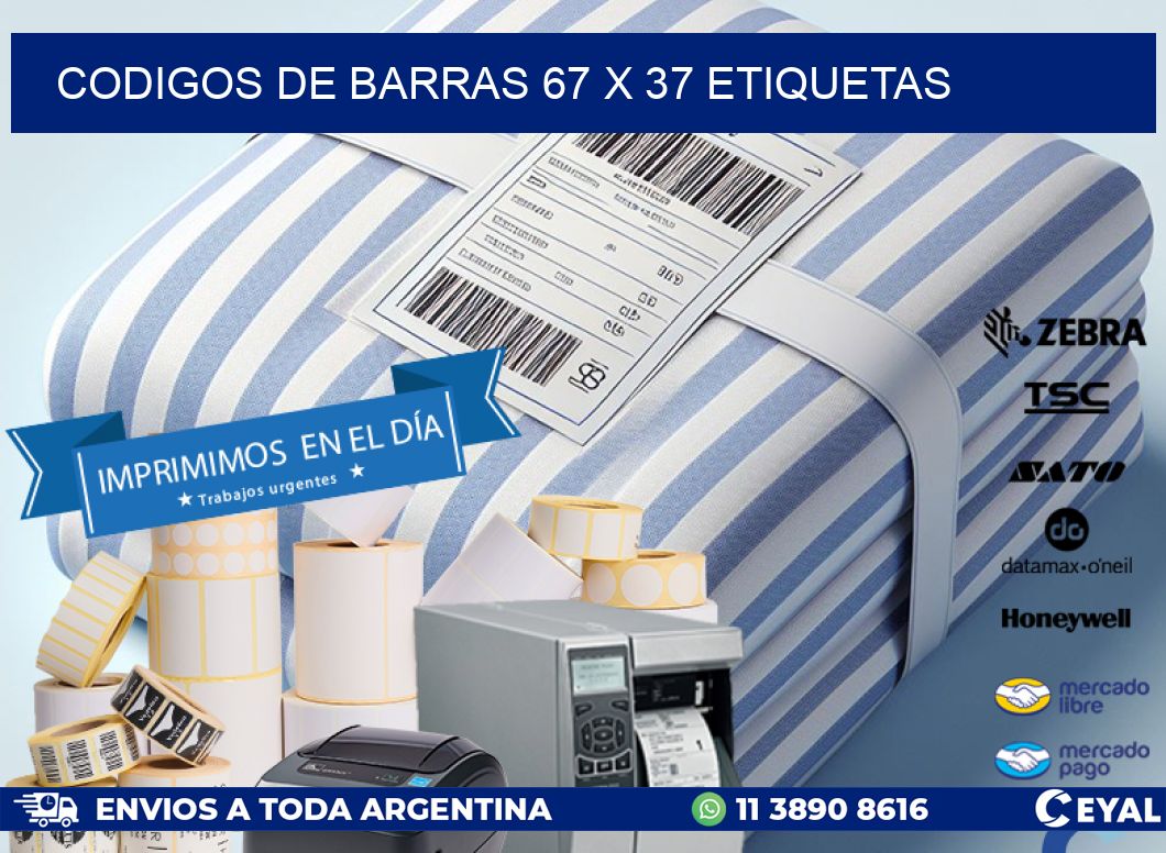 codigos de barras 67 x 37 etiquetas