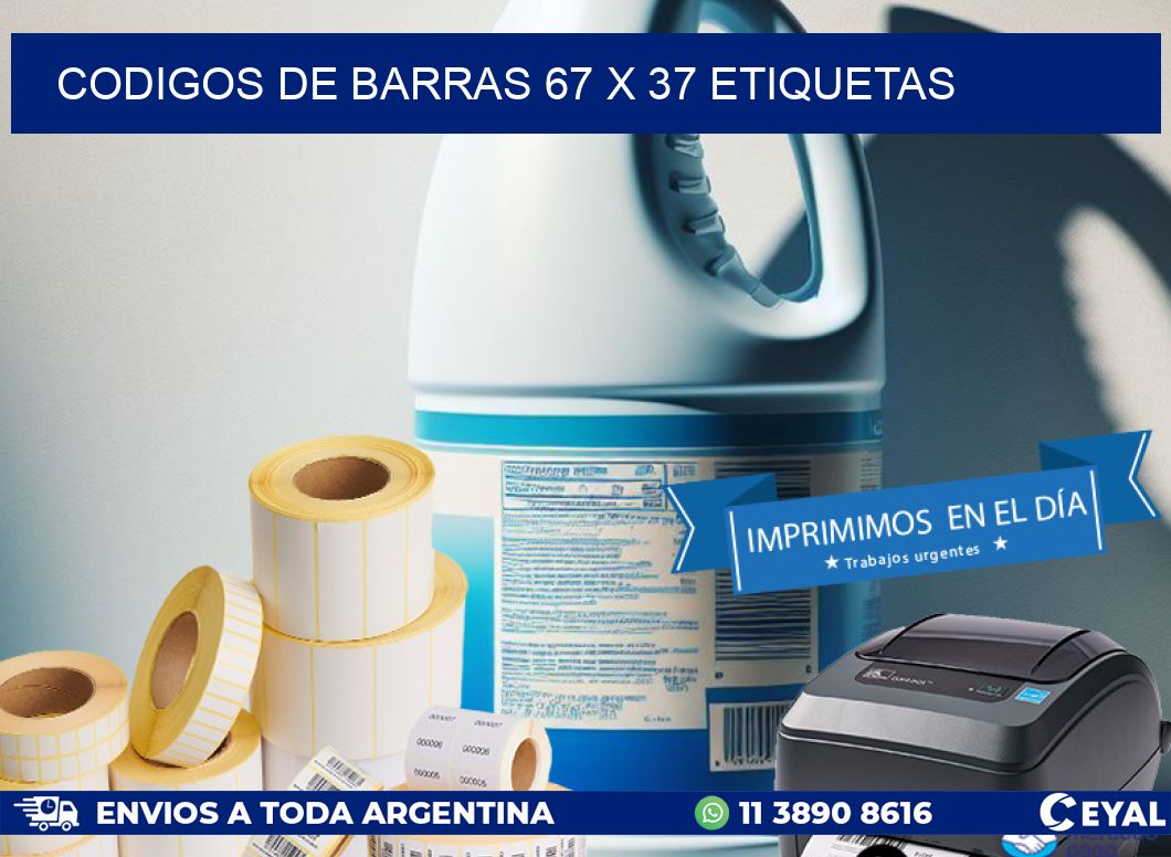 codigos de barras 67 x 37 etiquetas