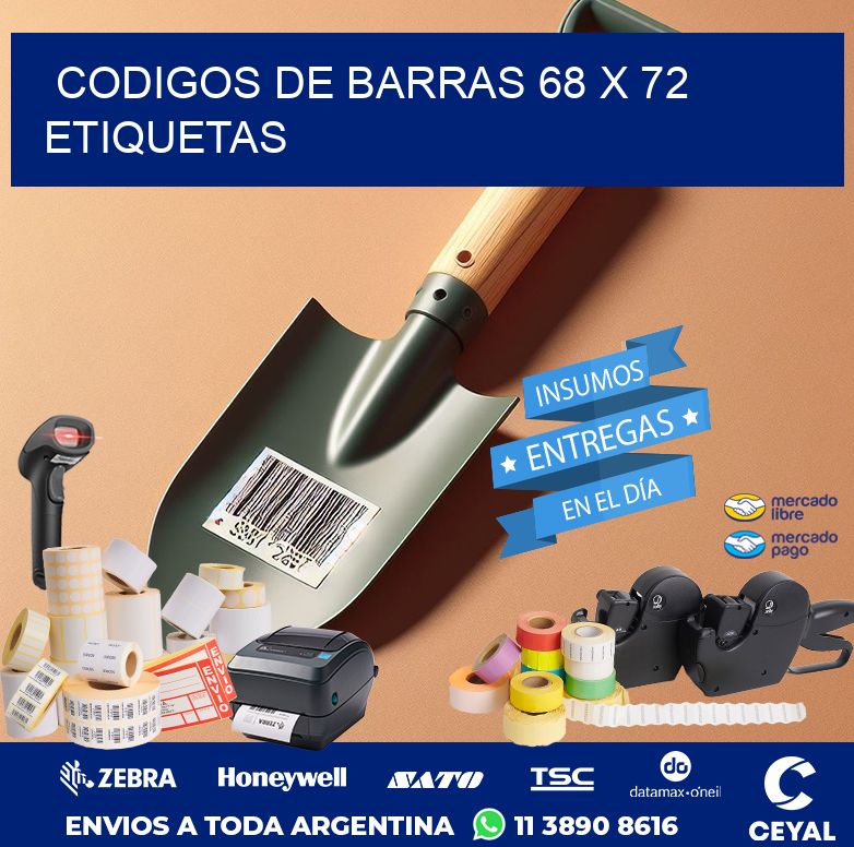 codigos de barras 68 x 72 etiquetas