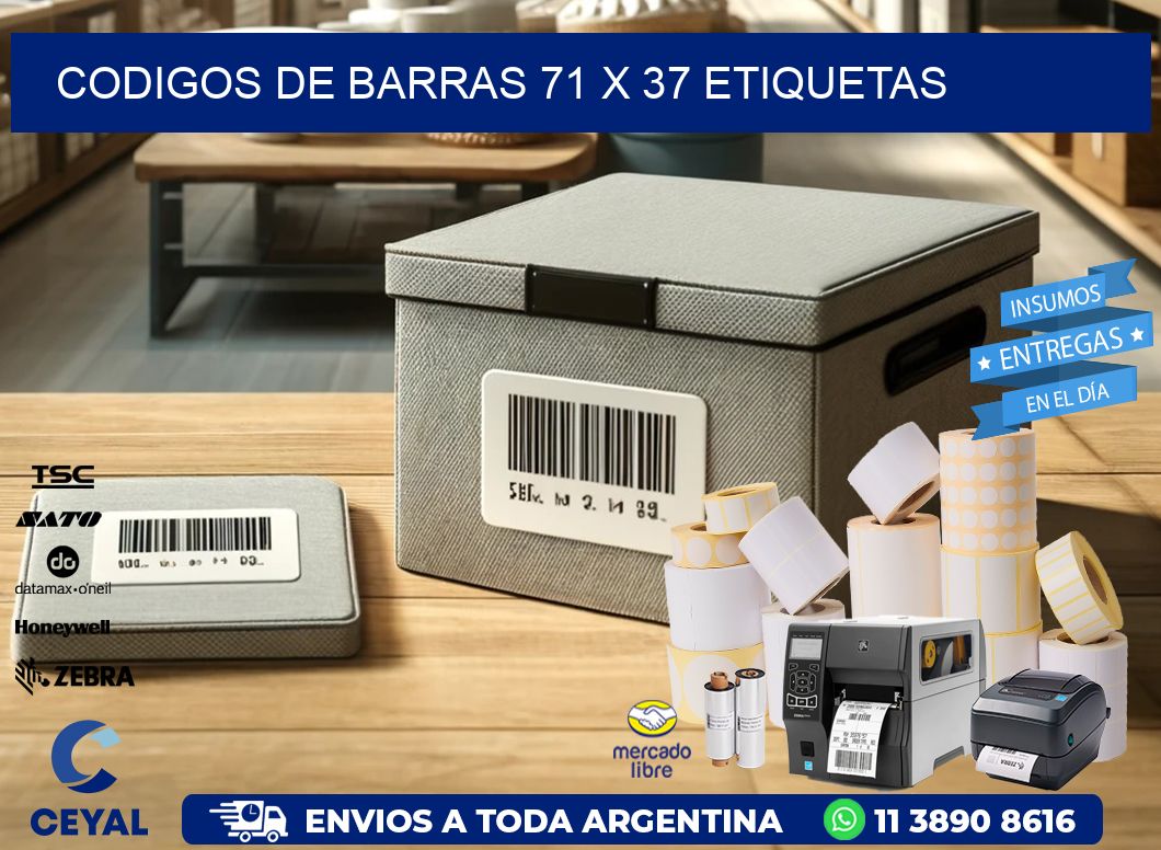 codigos de barras 71 x 37 etiquetas