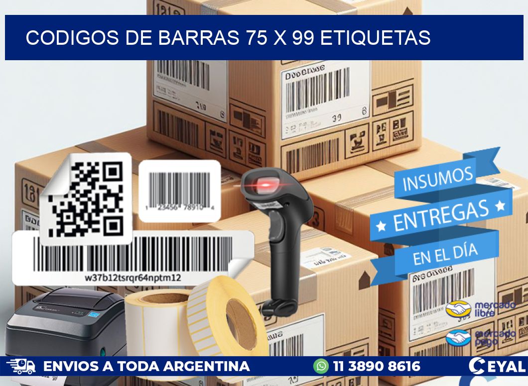 codigos de barras 75 x 99 etiquetas