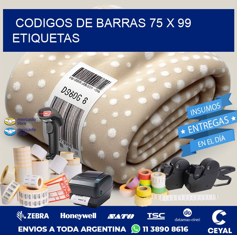 codigos de barras 75 x 99 etiquetas