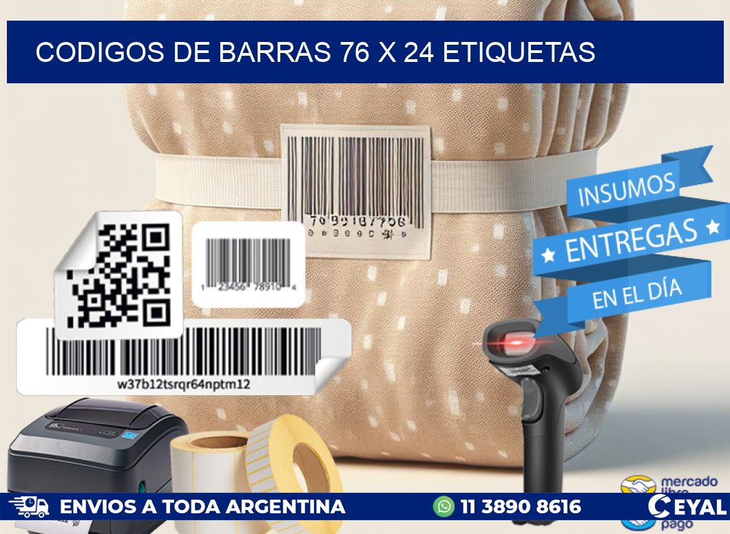 codigos de barras 76 x 24 etiquetas