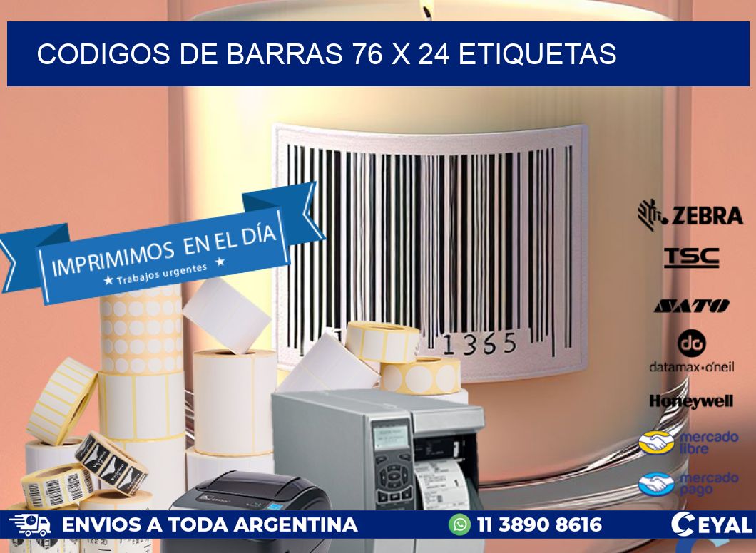 codigos de barras 76 x 24 etiquetas