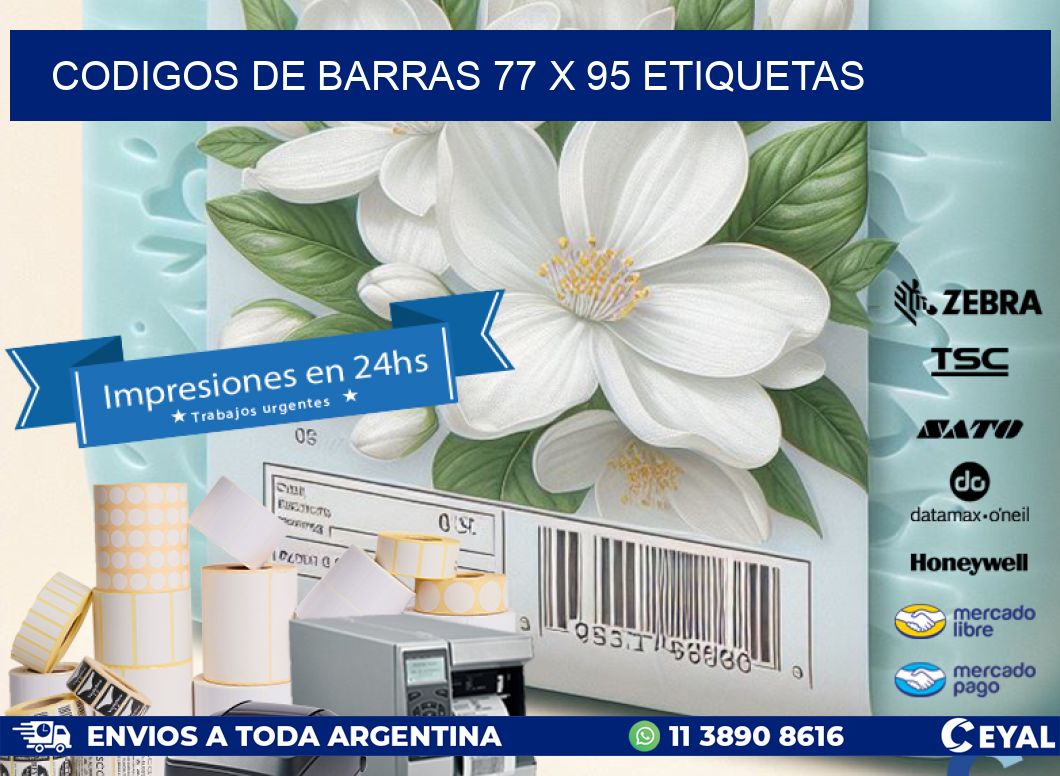 codigos de barras 77 x 95 etiquetas