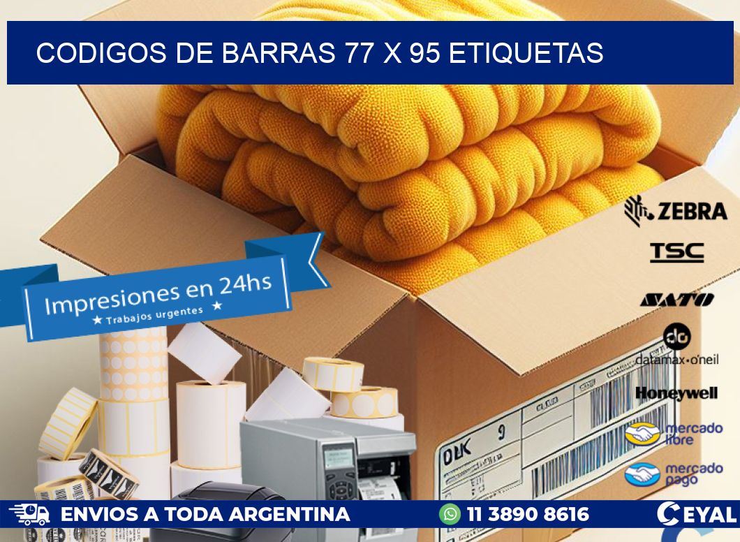codigos de barras 77 x 95 etiquetas