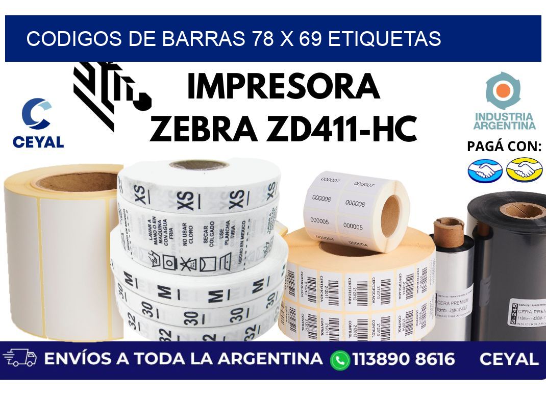 codigos de barras 78 x 69 etiquetas
