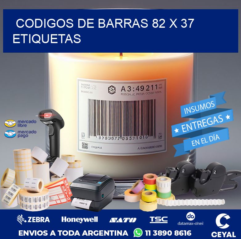 codigos de barras 82 x 37 etiquetas