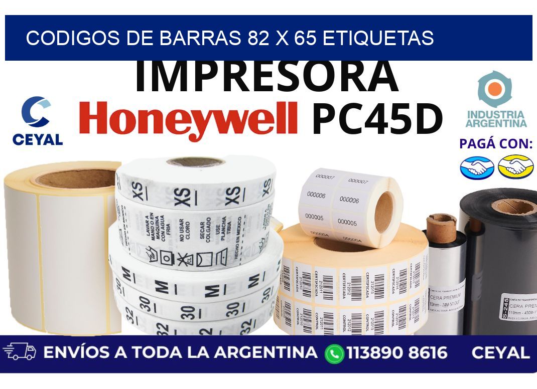 codigos de barras 82 x 65 etiquetas