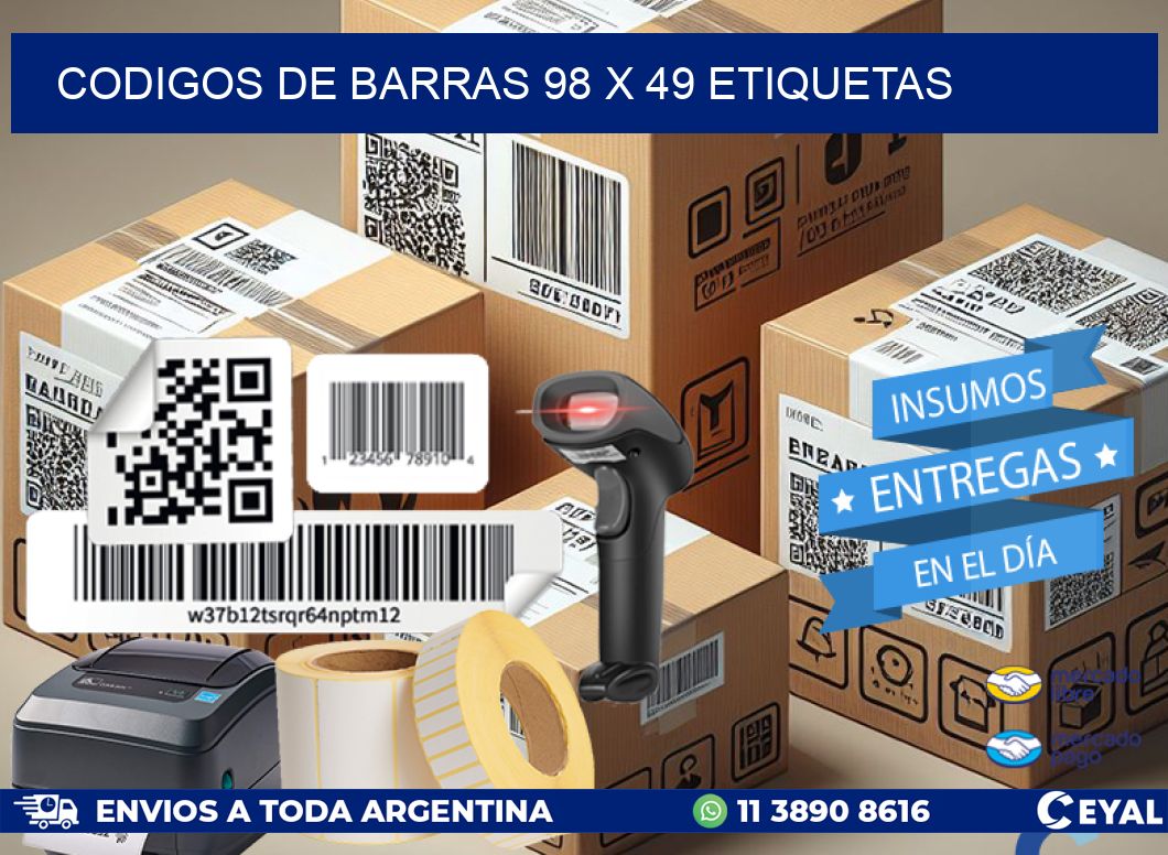 codigos de barras 98 x 49 etiquetas