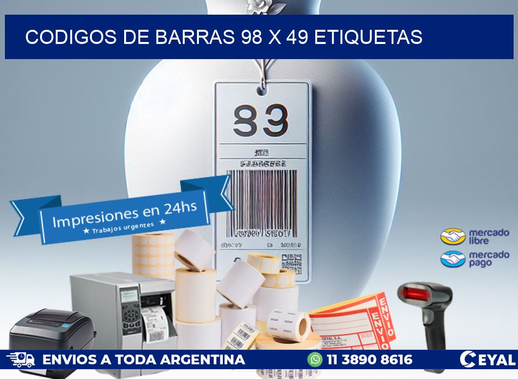 codigos de barras 98 x 49 etiquetas