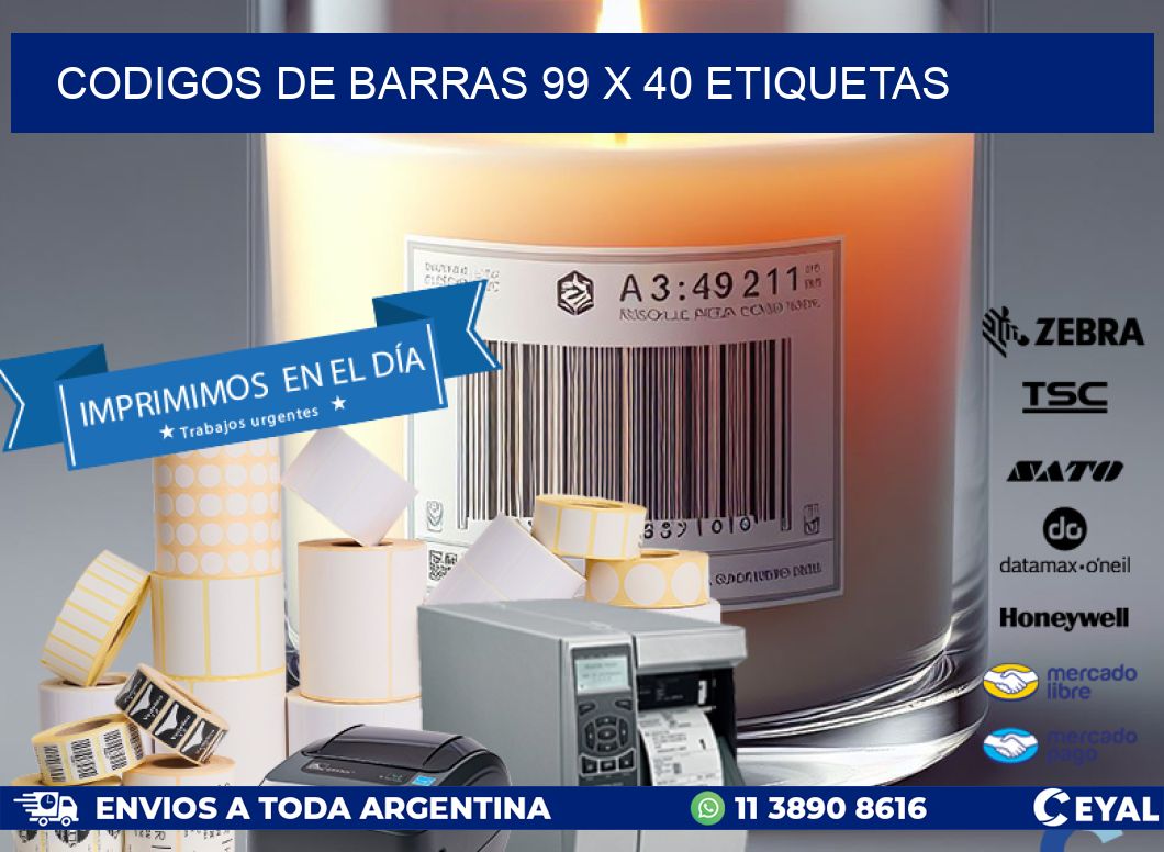 codigos de barras 99 x 40 etiquetas