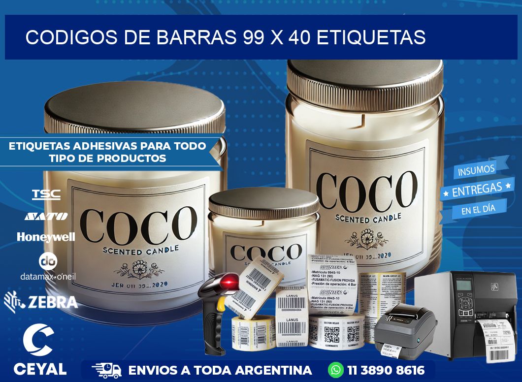codigos de barras 99 x 40 etiquetas
