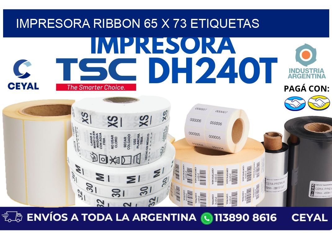 impresora ribbon 65 x 73 etiquetas