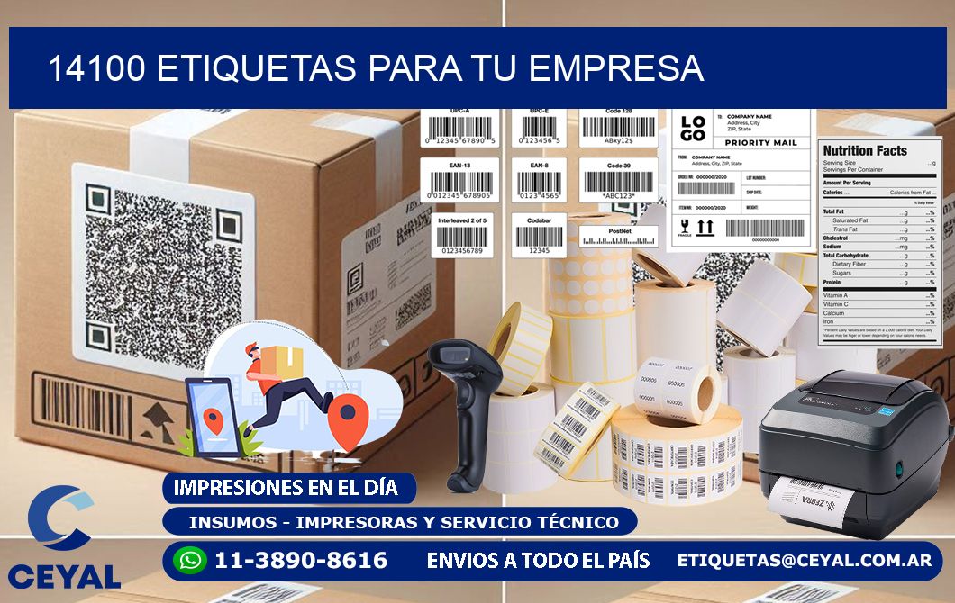 14100 etiquetas para tu empresa