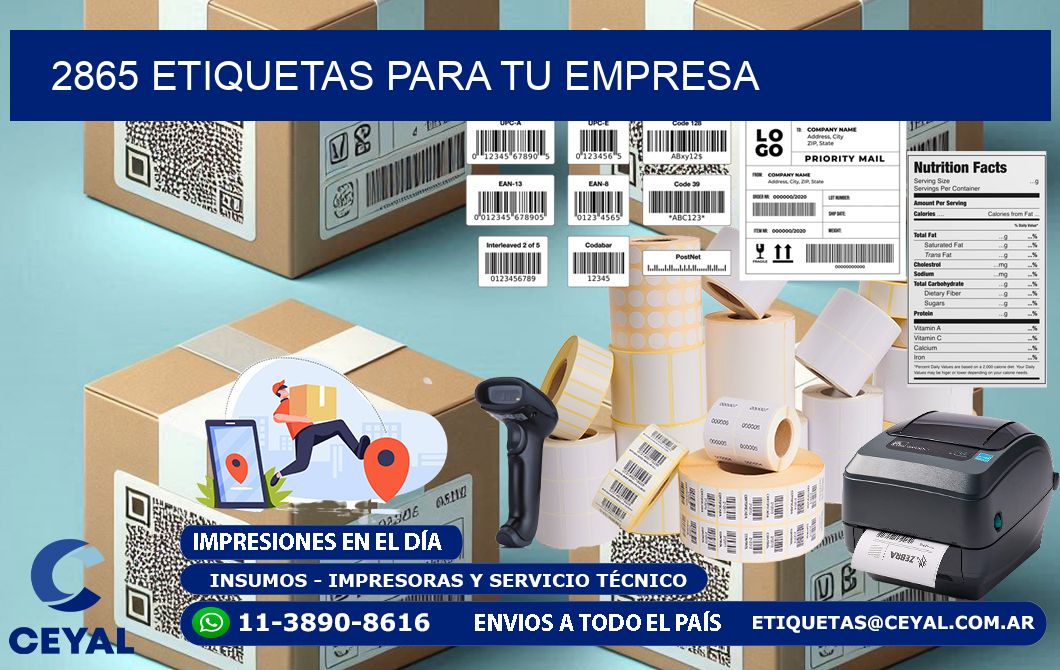 2865 etiquetas para tu empresa