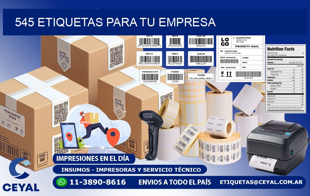 545 etiquetas para tu empresa