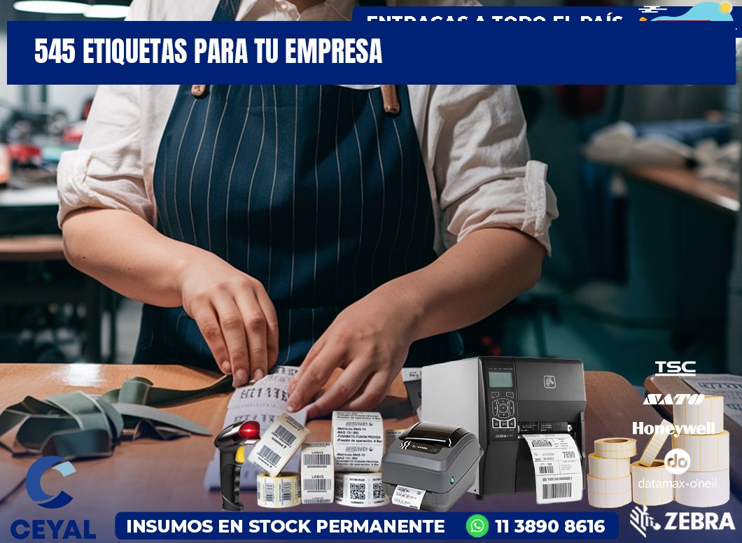 545 etiquetas para tu empresa