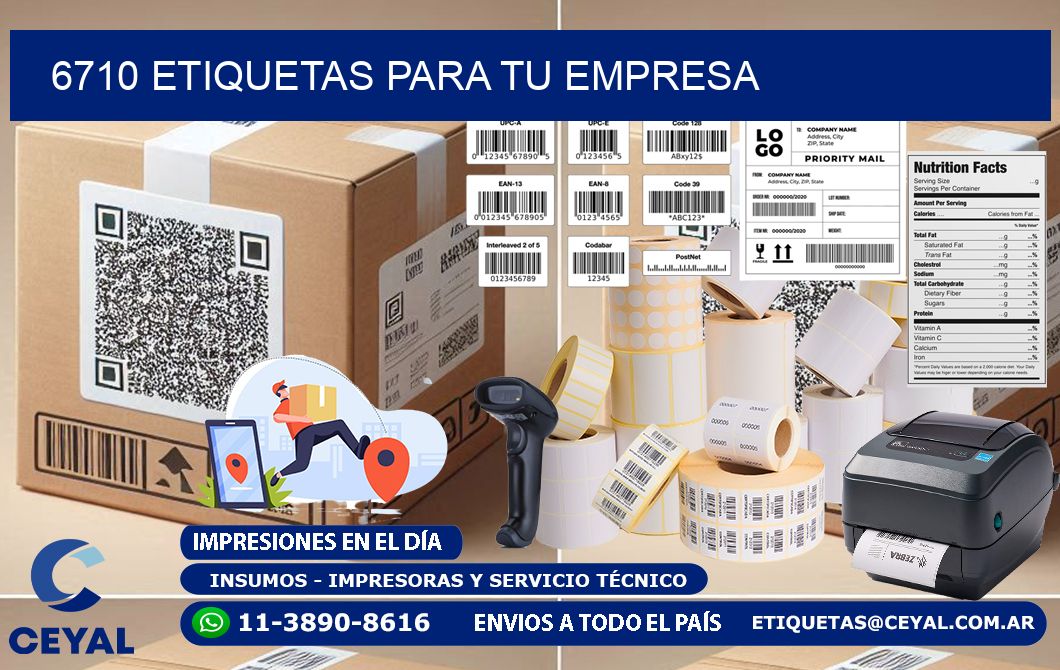 6710 etiquetas para tu empresa