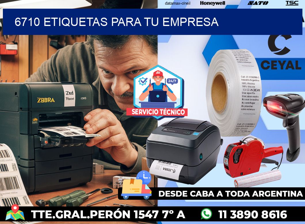 6710 etiquetas para tu empresa