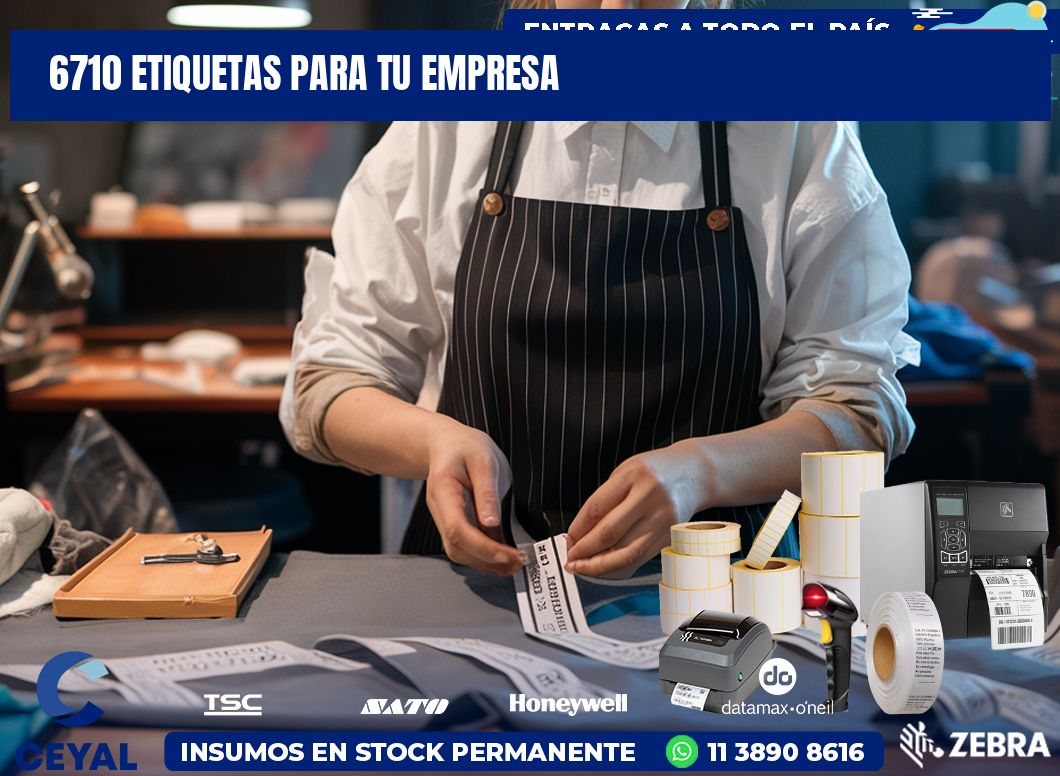 6710 etiquetas para tu empresa