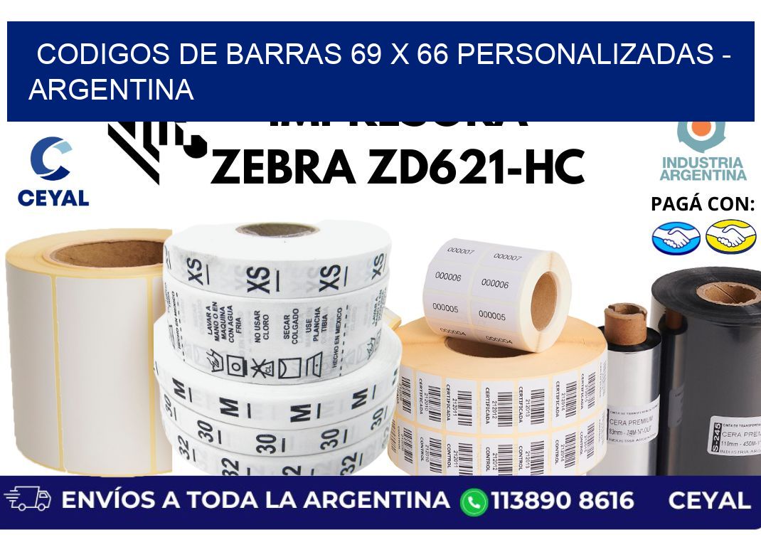 codigos de barras 69 x 66 personalizadas – Argentina