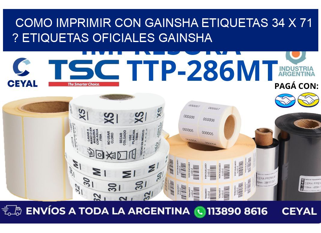 como imprimir con gainsha etiquetas 34 x 71 ? etiquetas oficiales gainsha