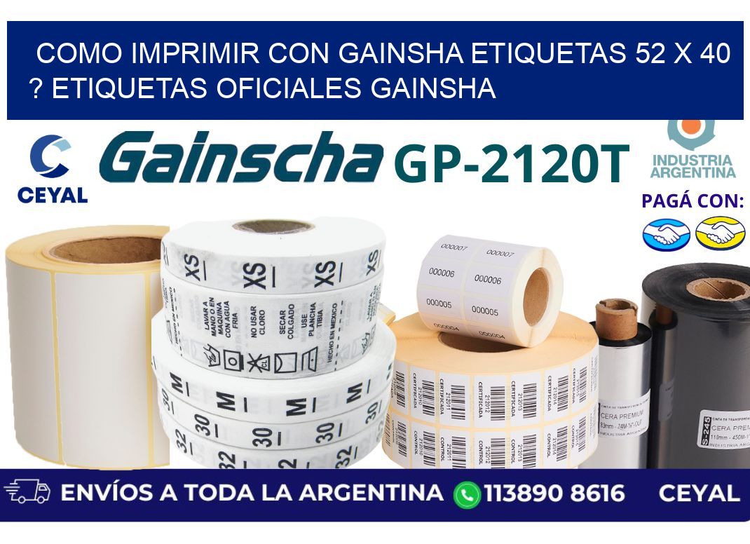 como imprimir con gainsha etiquetas 52 x 40 ? etiquetas oficiales gainsha
