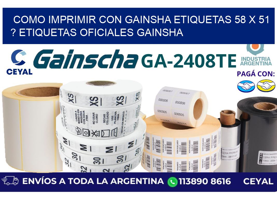 como imprimir con gainsha etiquetas 58 x 51 ? etiquetas oficiales gainsha