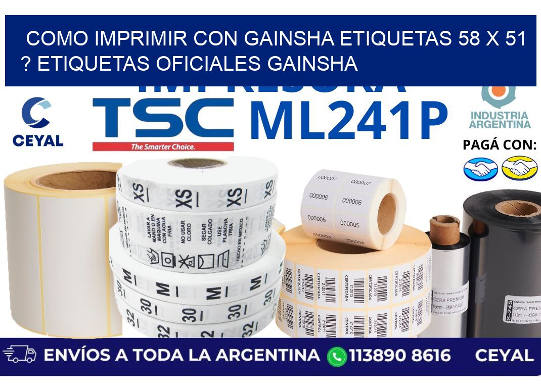 como imprimir con gainsha etiquetas 58 x 51 ? etiquetas oficiales gainsha