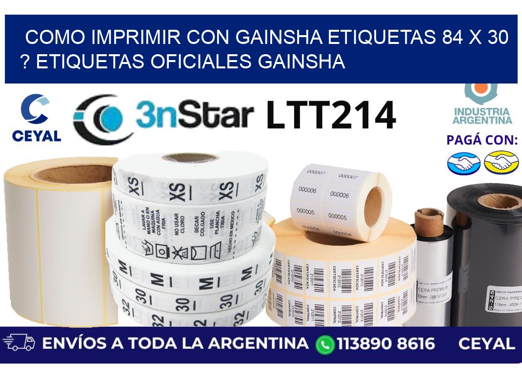 como imprimir con gainsha etiquetas 84 x 30 ? etiquetas oficiales gainsha