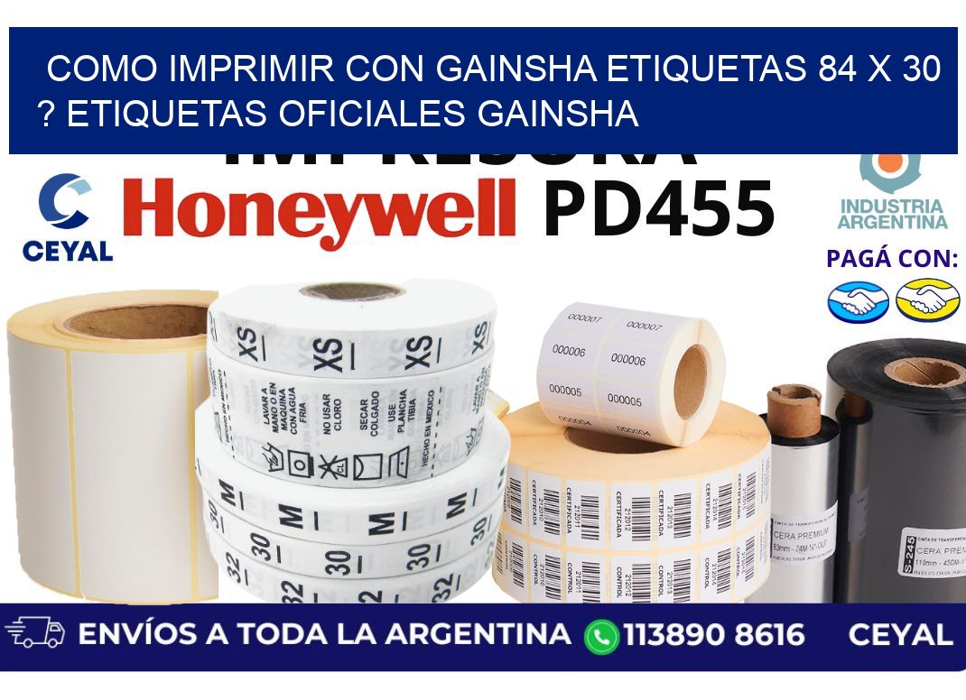 como imprimir con gainsha etiquetas 84 x 30 ? etiquetas oficiales gainsha
