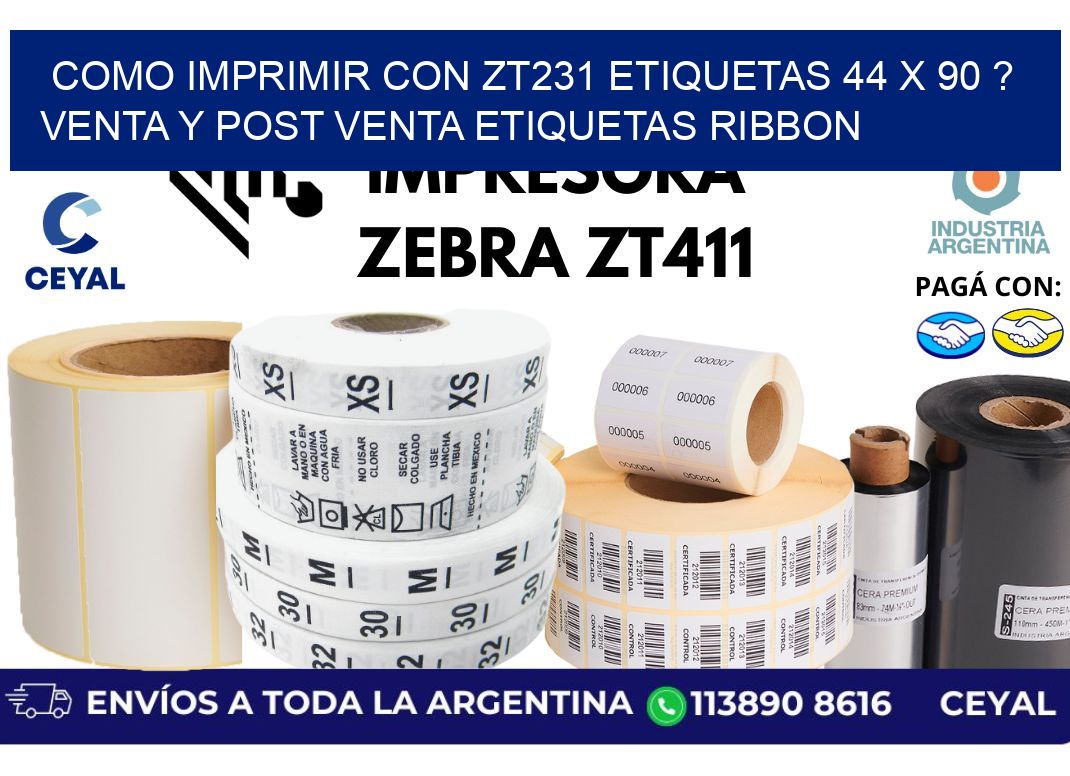 como imprimir con zt231 etiquetas 44 x 90 ? Venta y post venta etiquetas ribbon