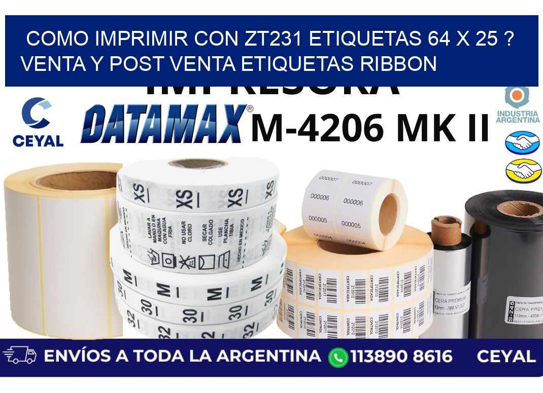 como imprimir con zt231 etiquetas 64 x 25 ? Venta y post venta etiquetas ribbon
