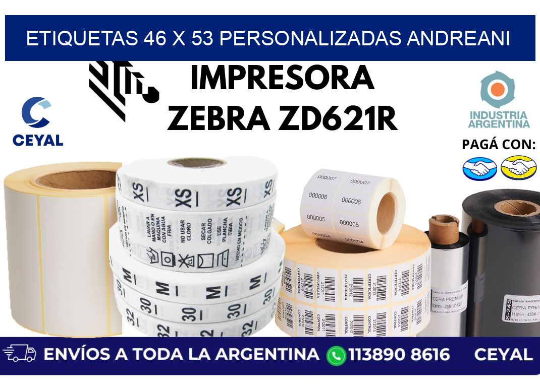 etiquetas 46 x 53 personalizadas andreani