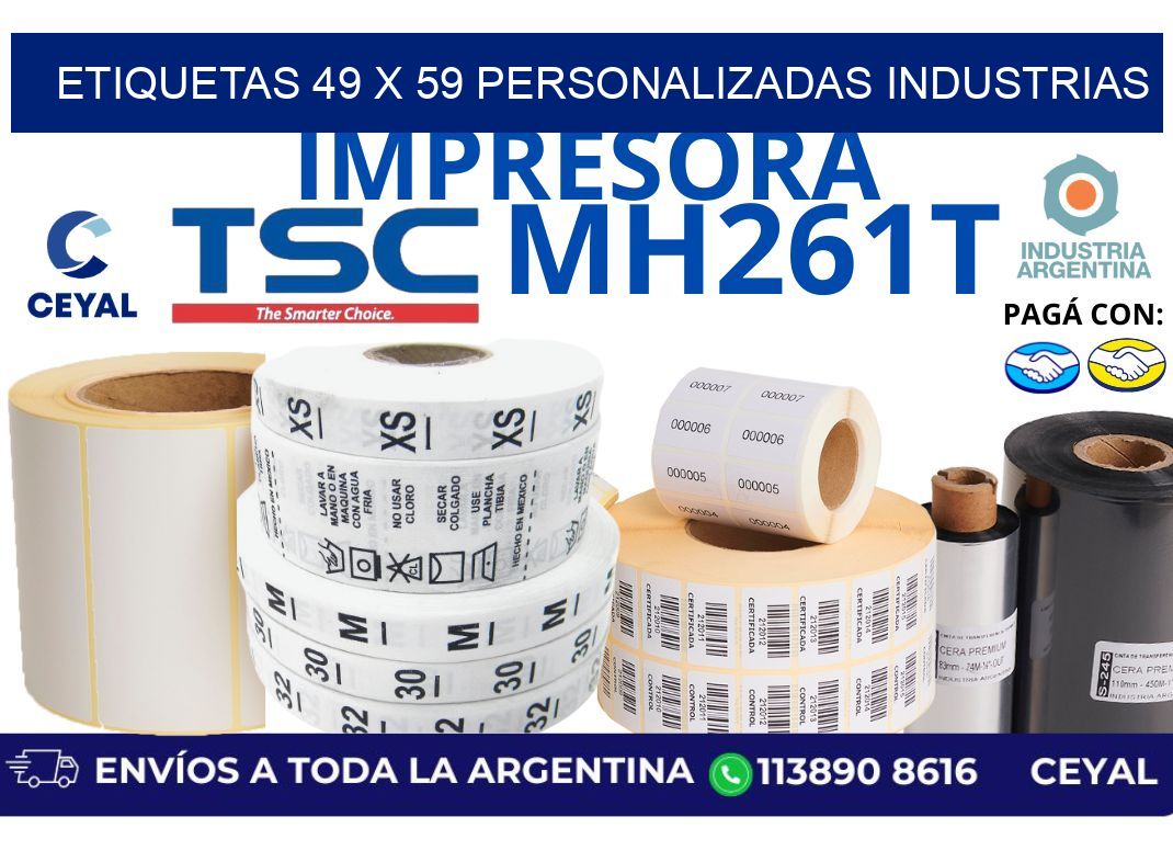 etiquetas 49 x 59 personalizadas industrias