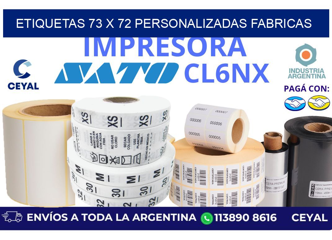 etiquetas 73 x 72 personalizadas fabricas