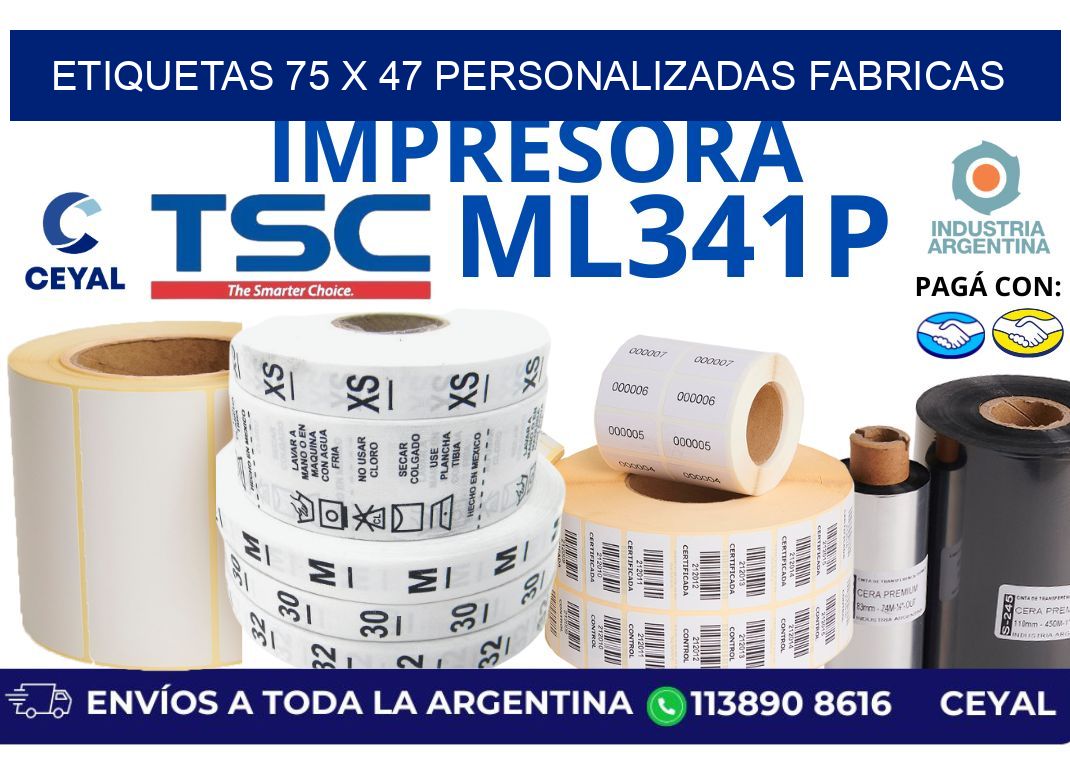 etiquetas 75 x 47 personalizadas fabricas