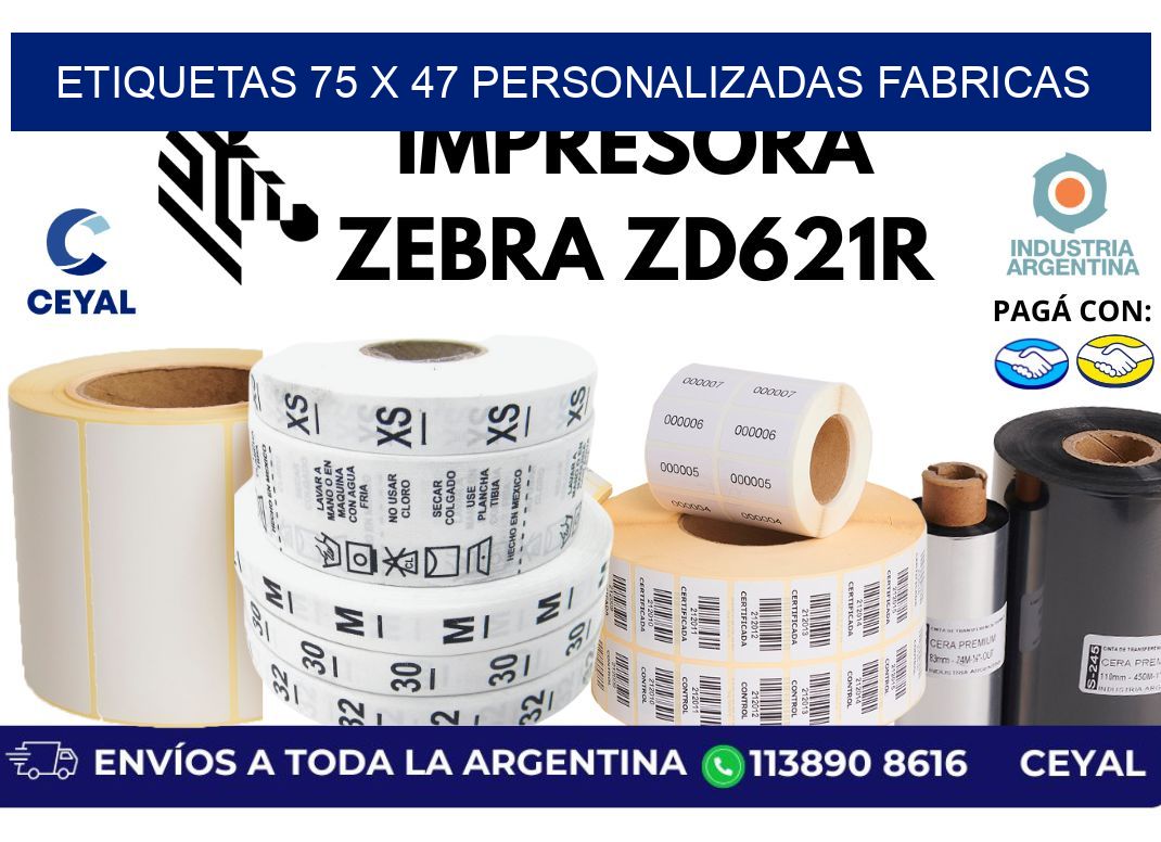 etiquetas 75 x 47 personalizadas fabricas